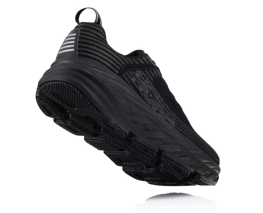 Running Shoes Mens - Hoka One One Bondi 6 - Black - KQDEJYT-34